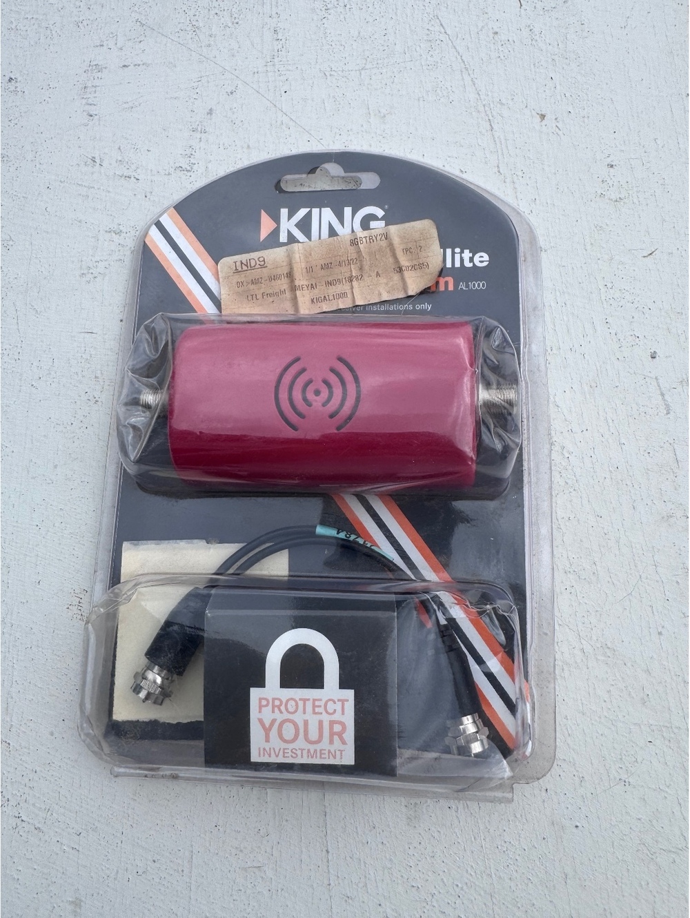 KING AL1000 Portable Satellite Antenna Security Alarm Tailgater Quest RV NEW